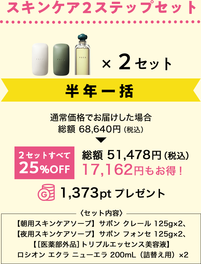 スキンケア2ステップセット半年一括