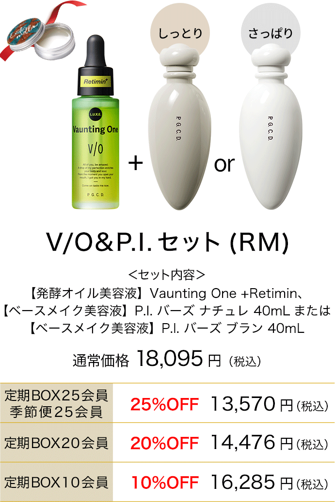 V/O＆P.I.セット(RM)