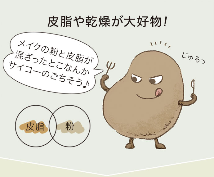 皮脂や乾燥が大好物！