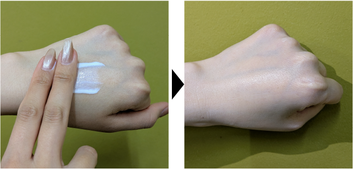 P.I.を塗布する前と後