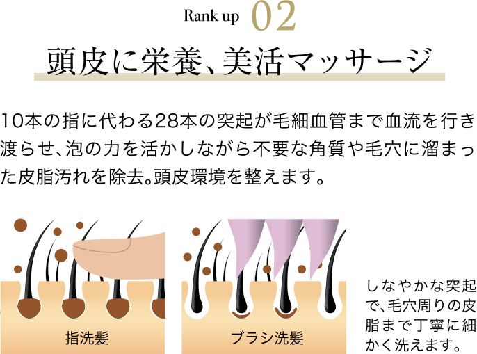 Rank up 02 頭皮に栄養、美活マッサージ