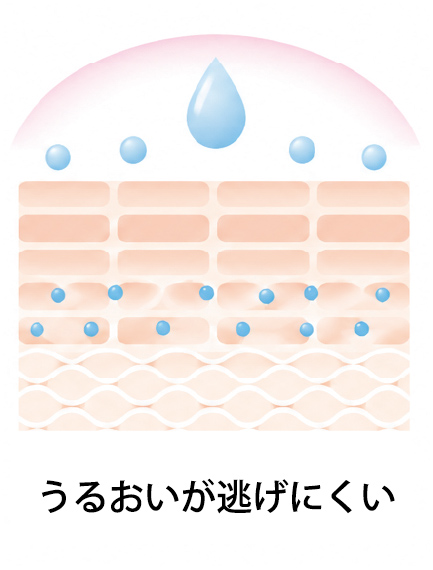うるおいが逃げにくい