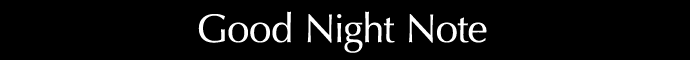Good Night Note