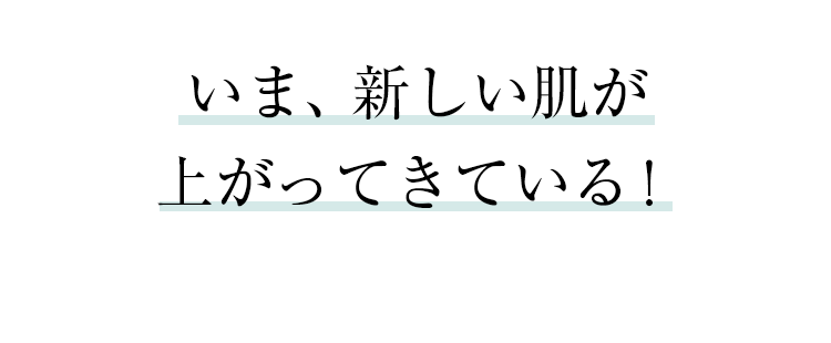 いま、バージンスキンが上がってきている！