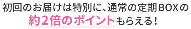 初回は特別にポイント約2倍